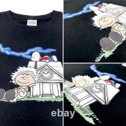 Back to the Future Snoopy Charlie Brown Marty Clock Tower XL T-Shirt New