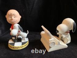 Big Lot Of Peanuts Snoopy Figurine Books Book Ends DVD Puzzles Cards Collection