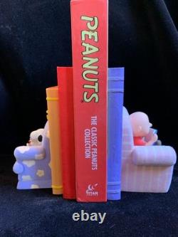 Big Lot Of Peanuts Snoopy Figurine Books Book Ends DVD Puzzles Cards Collection