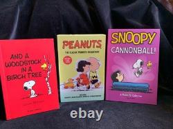 Big Lot Of Peanuts Snoopy Figurine Books Book Ends DVD Puzzles Cards Collection