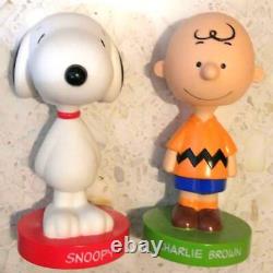 Bobblehead Figure Set of Snoopy and Charlie Brown Head Nodding Collectible