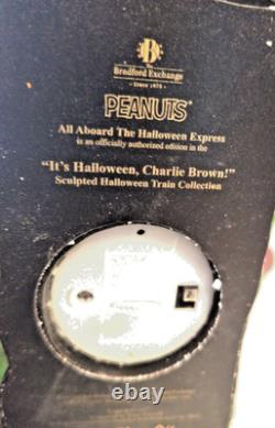 Bradford Exchange Peanuts Its Halloween Charlie Brown Sculpted Train Set 5pc COA