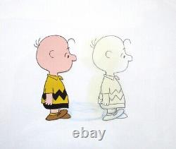 CHARLIE BROWN PEANUTS Charles Schulz ORIGINAL PRODUCTION CEL + DRAWING snoopy