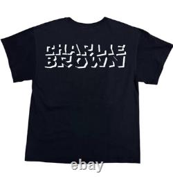CHARLIE BROWN vintage 90s XL shadow blackout series peanuts snoopy cartoon