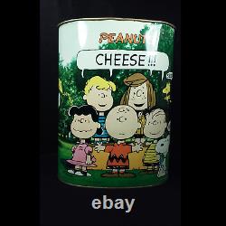 CHEINCO PEANUTS Trash Can 1966 Charlie Brown Snoopy Woodstock