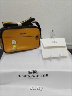 COACH PEANUTS Snoopy Graham crossbody shoulder bag Charlie Yellow C4026 Outlet