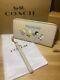 Coach × Peanuts Cf219 Snoopy Lucy Charlie Brown Sally Wallet Round Zip Ivory New