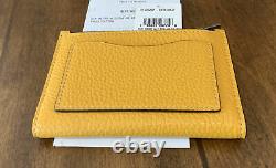 COACH X PEANUTS Slim Bifold Card Wallet With Charlie Brown C4307 Ochre Yellow
