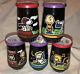 Complete 5 Welch's Peanuts Jelly Jars Charlie Brown Snoopy Linus Withlids Unopened