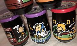 COMPLETE 5 WELCH'S PEANUTS Jelly JARS CHARLIE BROWN SNOOPY LINUS withLIDS UNOPENED