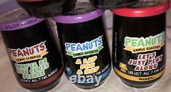 COMPLETE 5 WELCH'S PEANUTS Jelly JARS CHARLIE BROWN SNOOPY LINUS withLIDS UNOPENED