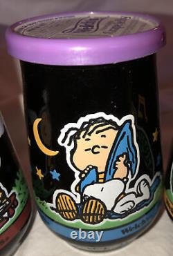 COMPLETE 5 WELCH'S PEANUTS Jelly JARS CHARLIE BROWN SNOOPY LINUS withLIDS UNOPENED