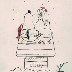Charles M Schulz Charlie Brown Snoopy & Woodstock at Christmas Coloured