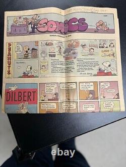 Charles Schulz Last Peanuts Comic Strip Feb. 13, 2000, Snoopy Charlie Brown