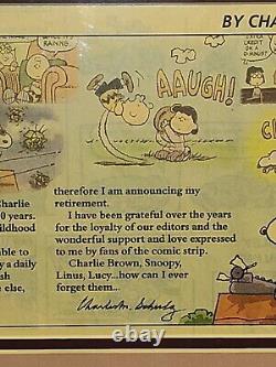 Charles Schulz Last Peanuts Comic Strip Feb 13,2000 Snoopy Charlie Brown