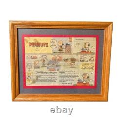 Charles Schulz Last Peanuts Original Comic Feb 13,2000 Snoopy Charlie Brown