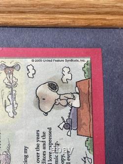 Charles Schulz Last Peanuts Original Comic Feb 13,2000 Snoopy Charlie Brown
