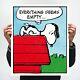 Charles Schulz Peanuts Empty Print Charlie Brown Snoopy Vintage Comic Art 9.8