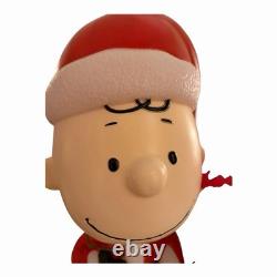 Charlie Brown 22 Santa & Snoopy 14 Christmas Blow Mold Peanuts Lot