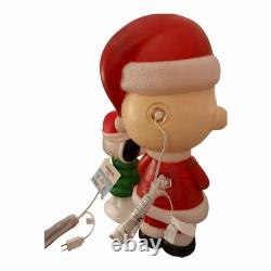 Charlie Brown 22 Santa & Snoopy 14 Christmas Blow Mold Peanuts Lot