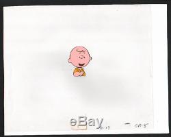 Charlie Brown Animation Production Hand Painted Cel With Background Snoopy
