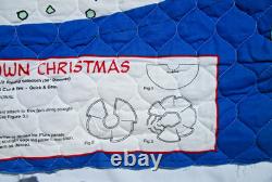 Charlie Brown Christmas Tree Skirt Set of 2 Quilted Fabric Panels Snoopy Lucy