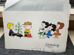 Charlie Brown Christmas tree animation peanuts cell 1/500 signed/number Bill Mel