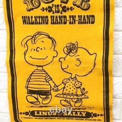 Charlie Brown Lucy Banner Felt Vintage Snoopy Peanuts