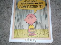 Charlie Brown Poster Peanuts Gang HANG-UP #2 Chicago Tribune Promo 1968 Vintage