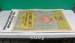 Charlie Brown Poster Peanuts Gang HANG-UP #2 Chicago Tribune Promo 1968 Vintage