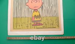 Charlie Brown Poster Peanuts Gang HANG-UP #2 Chicago Tribune Promo 1968 Vintage