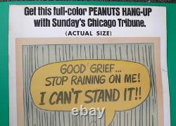 Charlie Brown Poster Peanuts Gang HANG-UP #2 Chicago Tribune Promo 1968 Vintage