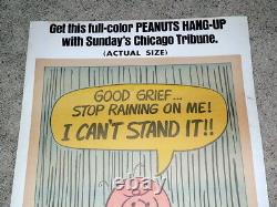 Charlie Brown Poster Peanuts Gang HANG-UP #2 Chicago Tribune Promo 1968 Vintage