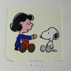 Charlie Brown Snoopy Cookie Sowa & Reiser Hand Painted Etching Painting /500