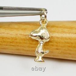 Charlie Brown Snoopy Dog Small Charm Pendant Genuine 375 9ct Yellow Gold C173