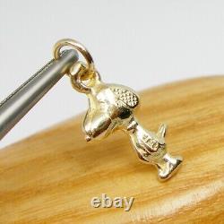 Charlie Brown Snoopy Dog Small Charm Pendant Genuine 375 9ct Yellow Gold C173