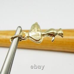 Charlie Brown Snoopy Dog Small Charm Pendant Genuine 375 9ct Yellow Gold C173