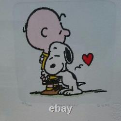 Charlie Brown Snoopy Etching'1995 Worldwide Limited Edition 500 Tickets Usa