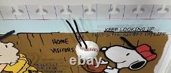Charlie Brown Snoopy Framed 3D Real Baseball Photo Paper Quote Peanuts