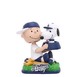 Charlie Brown & Snoopy Los Angeles Dodgers Peanuts Dual Mini Bighead Bobblehead