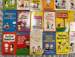 Charlie Brown Snoopy Peanuts Paperback Book Lot Vintage x 36 Charles M Schultz