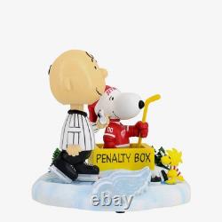 Charlie Brown Snoopy Woodstock Detroit Red Wings Peanuts Penalty Box Bobblehead