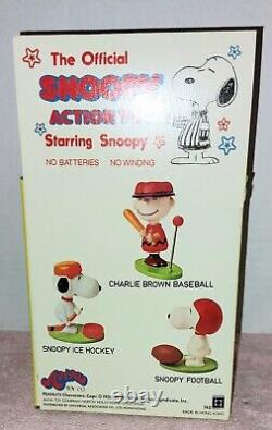 Charlie Brown action toy Batter toy Aviva 1974 MIB United Features Corp cool