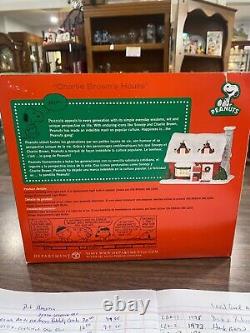 Charlie Brown's House Peanuts Dept 56 Christmas Village Lighted Building 799069