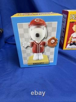 Cincinnati Reds Peanuts Bobblehead Lot Snoopy Charlie Brown Linus with Boxes