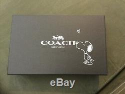 Coach SNOOPY CHARLIE BROWN n FRIENDS RARE Yellow Leather Wristlet NIB Sold Out