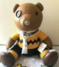 Coach Snoopy collaboration bear Charlie Brown plush toy 38cm unused