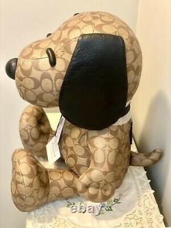 Coach X Peanuts Snoopy LARGE Plush Doll New Charlie Brown Woodstock Lucy Linus