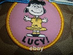 Coach X Peanuts Val Tote Bag Varsity Patches C4112 NWT Snoopy Lucy Charlie Brown