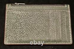 Coach Zip Card Case Leather Charlie Brown Snoopy Woodstock Dark Green